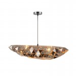 Unique irregular stone shape stainless steel Art Iron LED Pendant Lamp