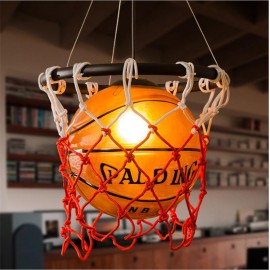 Basketball soccer ball pendant light boy room Basketball style pendant Lamp