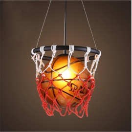 Basketball soccer ball pendant light boy room Basketball style pendant Lamp