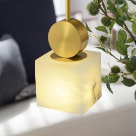 Luxury Glass Shade Indoor Light Decoration Brass Marble Pendant Lamp