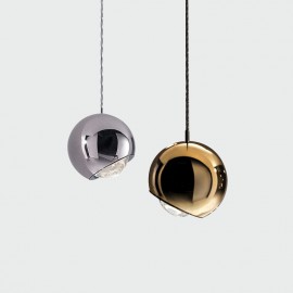 Creative minimalist personality Glass ball Gold plated Hanging light