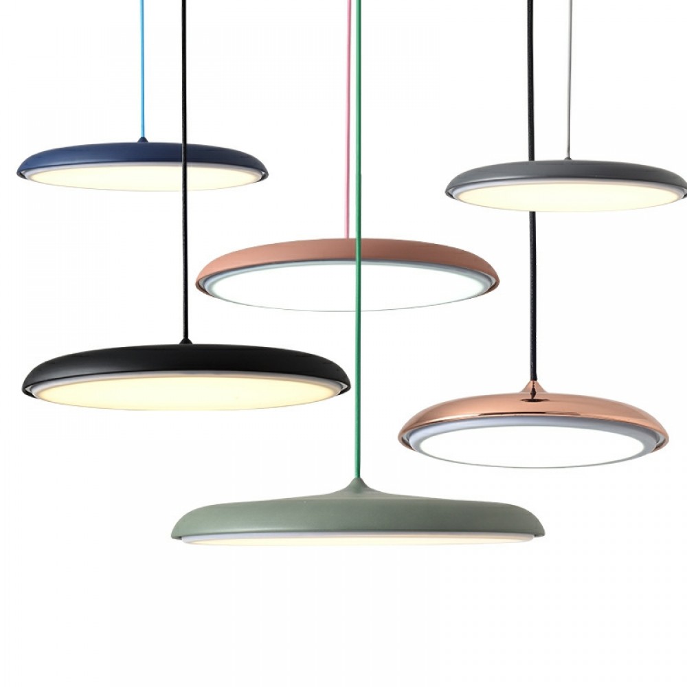 Nordic minimalist style color surface LED Pendant linear light