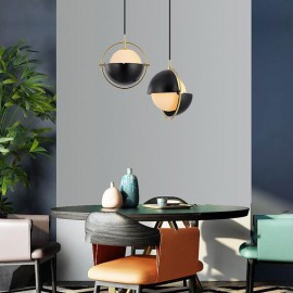 Metal and Glass Globe Lamp home Restaurant LED pendant lamp