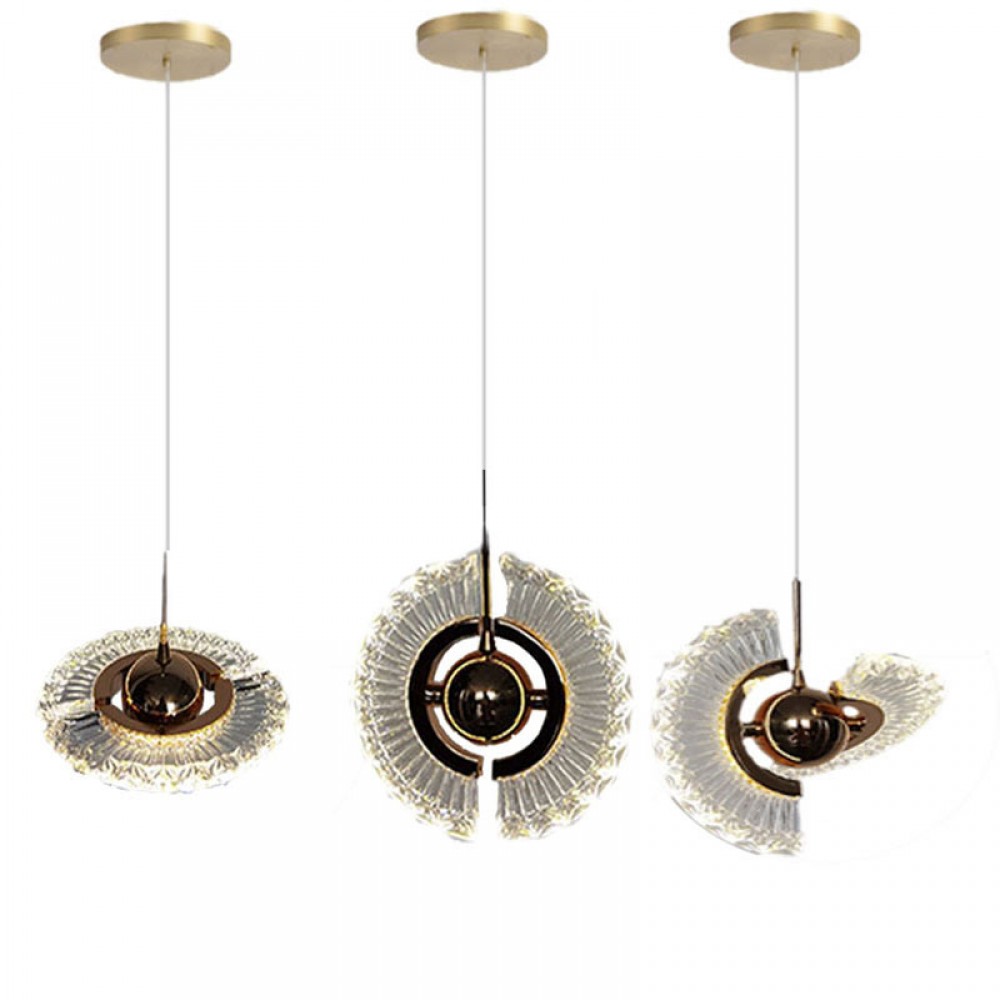 Designer rotating small droplight light luxury Acrylic Adjustable Pendant Lamp