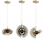 Designer rotating small droplight light luxury Acrylic Adjustable Pendant Lamp