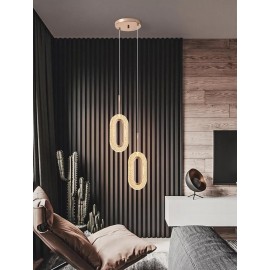 Modern Simple LED Chandelier for Bedroom Bedside Decoration Acrylic LED Hanging Lamp