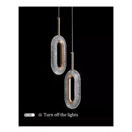 Modern Simple LED Chandelier for Bedroom Bedside Decoration Acrylic LED Hanging Lamp