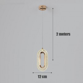 Modern Simple LED Chandelier for Bedroom Bedside Decoration Acrylic LED Hanging Lamp