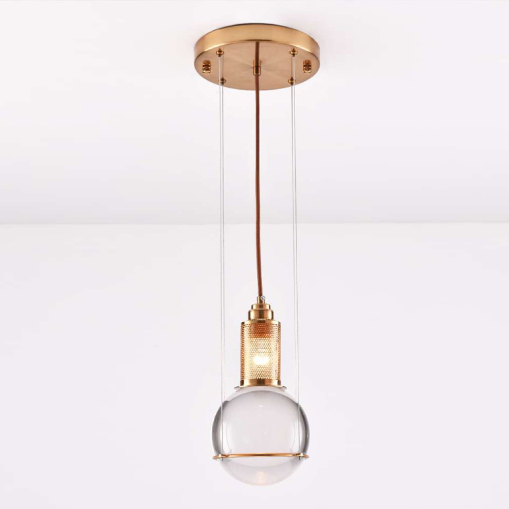 Elegant crystal ball chandelier with adjustable Hanging wire Crystal Ball Suspended Lamp