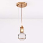 Elegant crystal ball chandelier with adjustable Hanging wire Crystal Ball Suspended Lamp