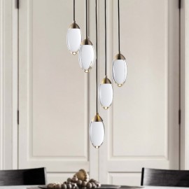 Living Room Chandelier Luxury Golden Crystal Linear pendant Lamp