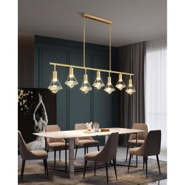 Gold modern small chandelier lighting 5W LED Diamond Shape Pendant Lamp