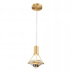 Gold modern small chandelier lighting 5W LED Diamond Shape Pendant Lamp