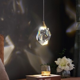 Luxury unique geometric drop mini crystal shining 3W LED Diamond Style Pendant Light