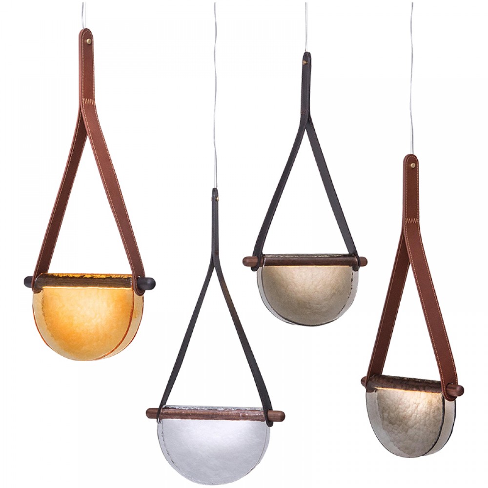 Nordic Chandelier Post-modern Hand-made Leather Pendant Lamp