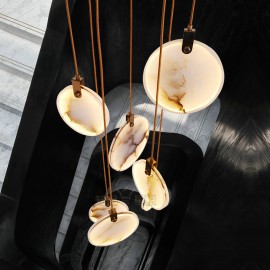 Small chandelier modern light luxury simple indoor Marble Chandelier Lamp