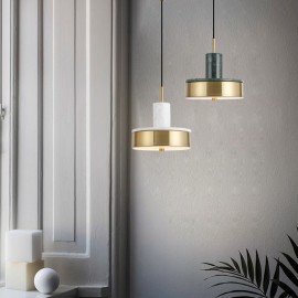 Modern simplicity copper pendant lamps LED Marble Hanging Lamp