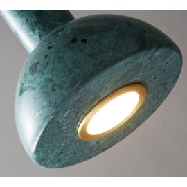 Premium Simple Style Dark Green Bell Shaped Bedside Marble Lampshade Hanging Lamp