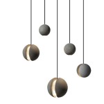 Creative Concrete Planet Stylist Coffee Bar Restaurant Moon Shape Pendant Lamp