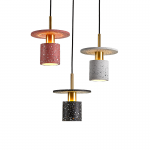 Loft creative network cafe bar table cement Terrazzo Drop Pendant Lamp