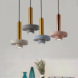 Bedside Lamp Small Chandelier Nordic Simple Terrazzo Hanging Lamp