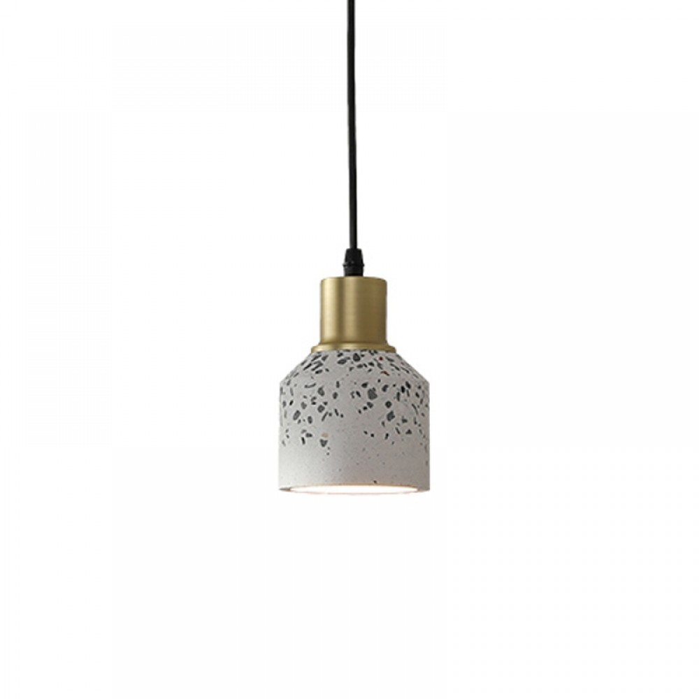 Home Luminous Natural Cement Decorative Lighting Terrazzo Hanging Pendant Lamp