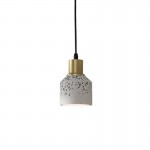 Home Luminous Natural Cement Decorative Lighting Terrazzo Hanging Pendant Lamp