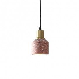 Home Luminous Natural Cement Decorative Lighting Terrazzo Hanging Pendant Lamp