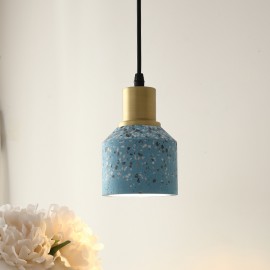 Home Luminous Natural Cement Decorative Lighting Terrazzo Hanging Pendant Lamp