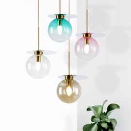 Glass Ball Hanging Living Room Restaurant Bedroom Color Ball Hanging Lamp