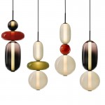 Postmodern simple color glass chandelier designer Colorful Glass Pendant Lamp