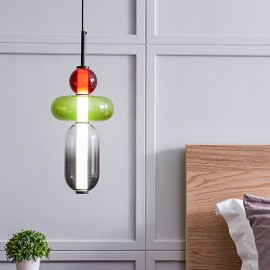 Postmodern simple color glass chandelier designer Colorful Glass Pendant Lamp