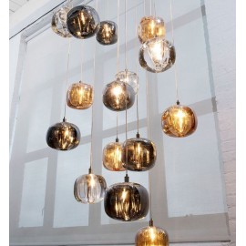 Post modern creative dining room lamp chandelier Glass Ball Linear Lamp