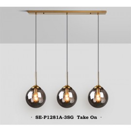 Ceiling Glass Ball Hanging Light Bedside Hanging Glass E14 Pendant Lamp