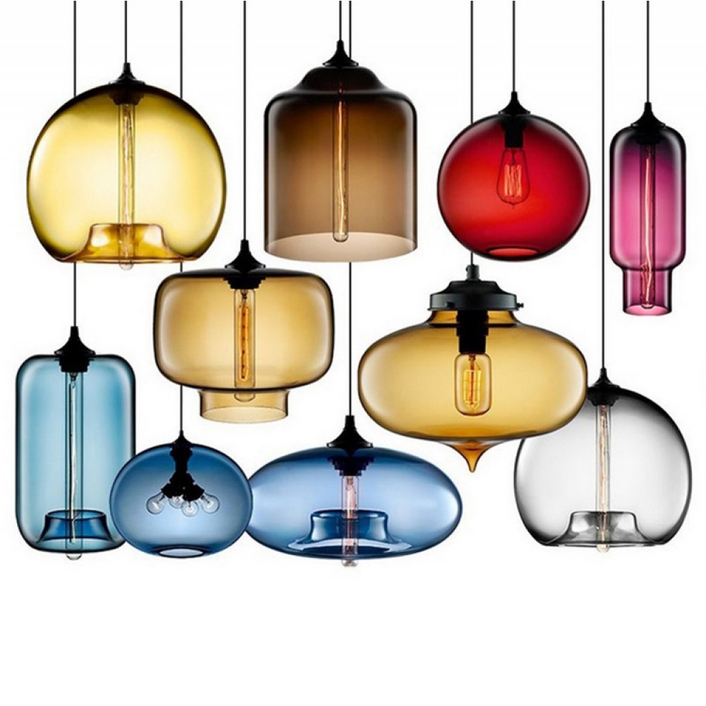 Colorful modern lighting lamp glass hanging glass ball Glass Pendant Lamp