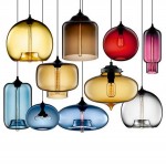 Colorful modern lighting lamp glass hanging glass ball Glass Pendant Lamp