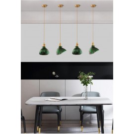 Glass linear Lamp Led E27 Bulb suspender Lights Green Glass Pendant Lamp