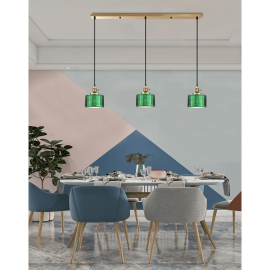 Nordic personality restaurant creative modern minimalist Green Lampshade Pendant Lamp