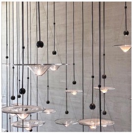 Art Lighting Designer Personality Model Room Restaurant LED Glass Pendant Lamp