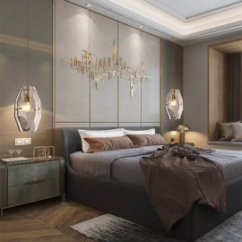 personality creative light luxury crystal chandelier for Bedroom bedside Luxurious Pendant Lamp