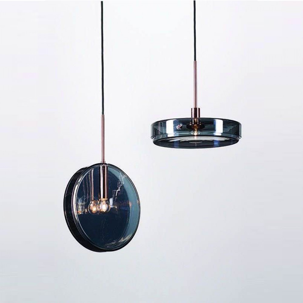 Modern Minimalist Round Bedroom Dining Room E27 Modern Glass Pendant Lamp