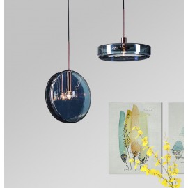 Modern Minimalist Round Bedroom Dining Room E27 Modern Glass Pendant Lamp