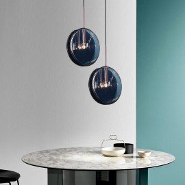 Modern Minimalist Round Bedroom Dining Room E27 Modern Glass Pendant Lamp