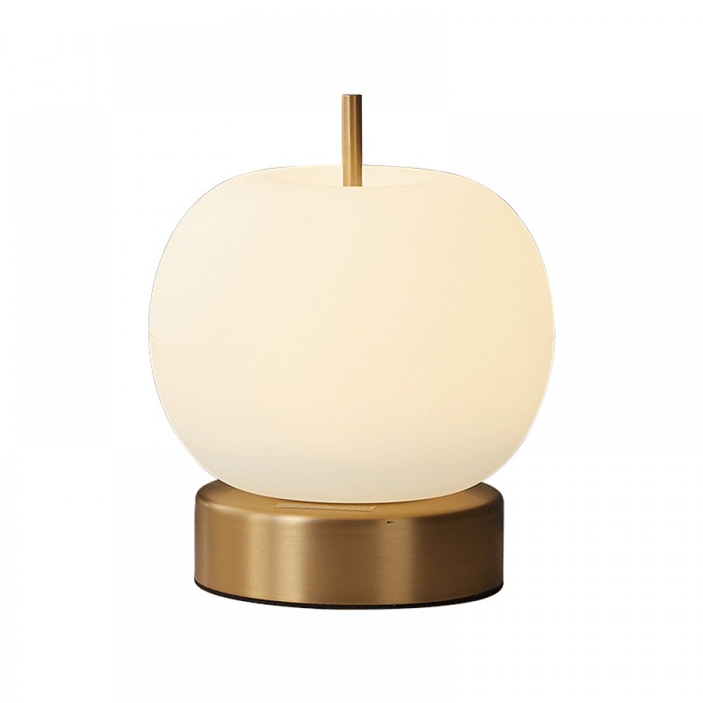 Luxury Gold Bases Glass Decorative Apple Style Bedside Table Lamp