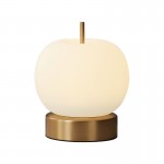 Luxury Gold Bases Glass Decorative Apple Style Bedside Table Lamp