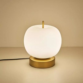 Luxury Gold Bases Glass Decorative Apple Style Bedside Table Lamp