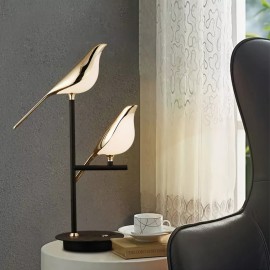 Nordic Art Unique Luxury Bird Decorative Bedroom Bird LED Table Lamp 