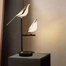 Nordic Art Unique Luxury Bird Decorative Bedroom Bird LED Table Lamp 