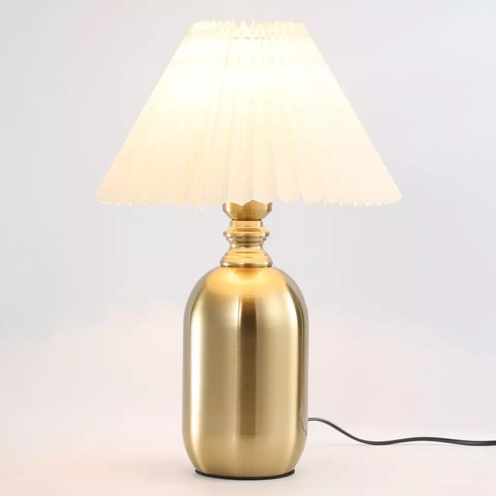 Nordic Minimalist Hotel Room Pleated Table Lamp Modern Table Reading Lamp