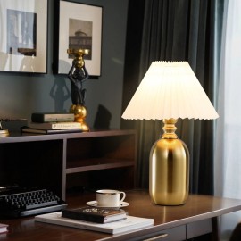 Nordic Minimalist Hotel Room Pleated Table Lamp Modern Table Reading Lamp